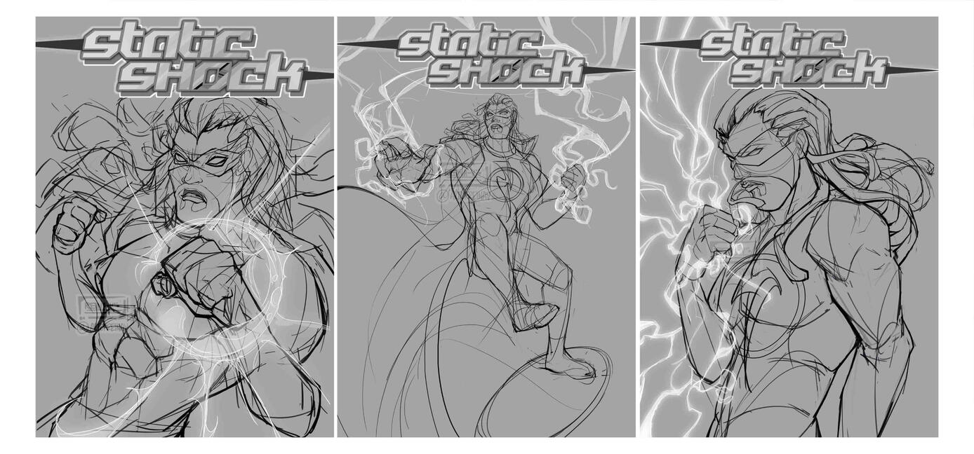 Old man static sketches